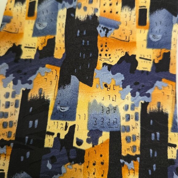 Umberto Bossi Handmade 100% Silk Tie Italian Cityscape Stunning - Picture 2 of 4